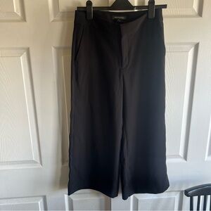 Banana Republic Classic Black Wide Leg Cropped Trousers